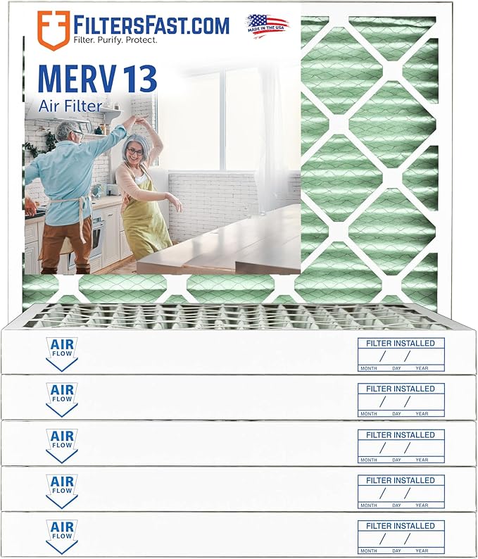 Filters Fast 18x24x2 Pleated Air Filter Merv 13, 2 inch AC Furnace Air Filters by FiltersFast