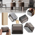 24PCS Rectangular Chair Leg Floor Protectors, Furniture Sliders, Non-Slip Felt