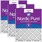 Nordic Pure 16x20x1 Pleated MERV 8 Air Filters 3 Pack by NordicPure