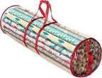 ZOBER Round Christmas Gift Wrapping Paper Organizer Storage