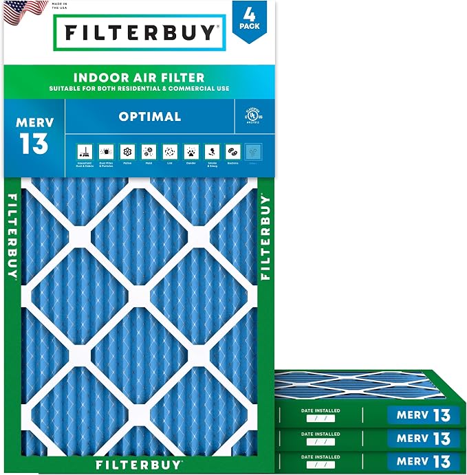 Filterbuy 14x28x1 Air Filter MERV 13 Optimal Smoke & Allergy Defense, by Filterbuy