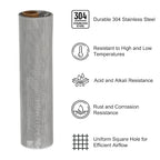 PATIKIL 40"L x 16"W Woven Wire Mesh, 40 Mesh 304 Stainless Steel Air Vent - Image 3