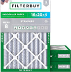 Filterbuy 16x20x4 Air Filter MERV 8 Essential Dust & Allergy Defense, by Filterbuy