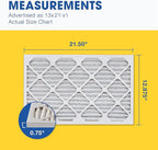Aerostar 13x21 1/2x1 MERV 8, Pleated Air Filter, 13 x 21 1/2 x 1, Box of 4 - Image 2