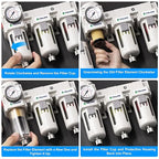 TAILONZ PNEUMATIC 0-150PSI 3/8 Inch NPT Grade 3 Stage Air Drying System - Image 7