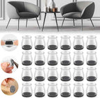 24PCS Upgraded Silicone Chair Leg Floor Protectors