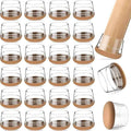24 PCS Silicone & Felt Chair Leg Floor Protectors