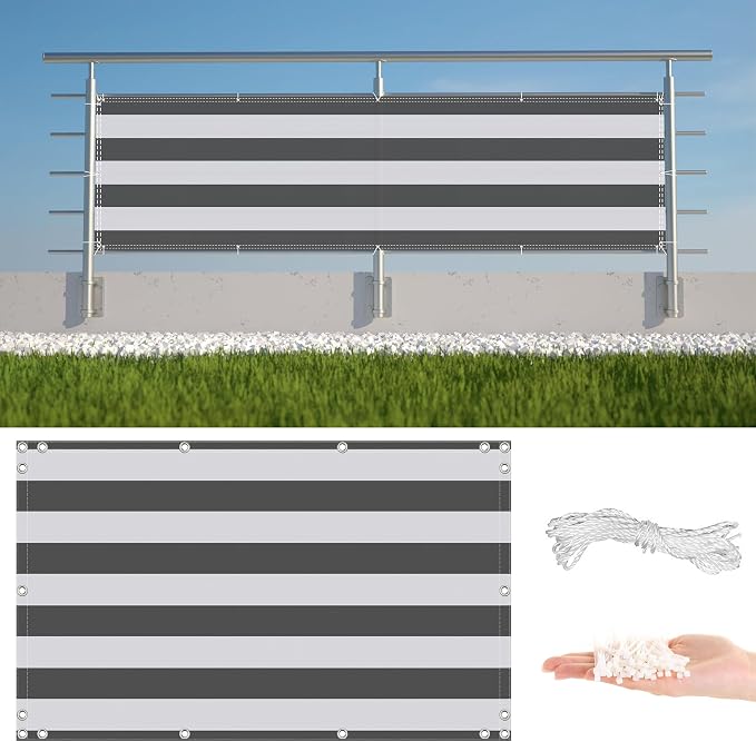 Balcony Privacy Screen 3.9' x 6.6' Privacy Protection Weatherproof Privacy by AYLFBFU