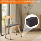 Ezprotekt 8 Pcs Rectangle Black Silicone Chair Leg Floor Protectors