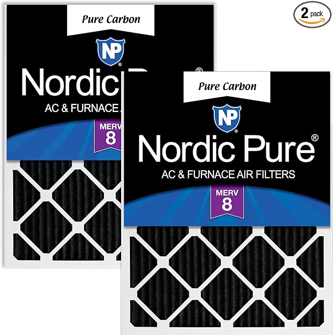 Nordic Pure 20x25x1 Pure Carbon Pleated Odor Reduction Furnace Air Filters 2 by NordicPure