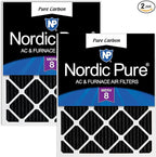 Nordic Pure 18x18x1 Pure Carbon Pleated Odor Reduction Furnace Air Filters 2 by NordicPure