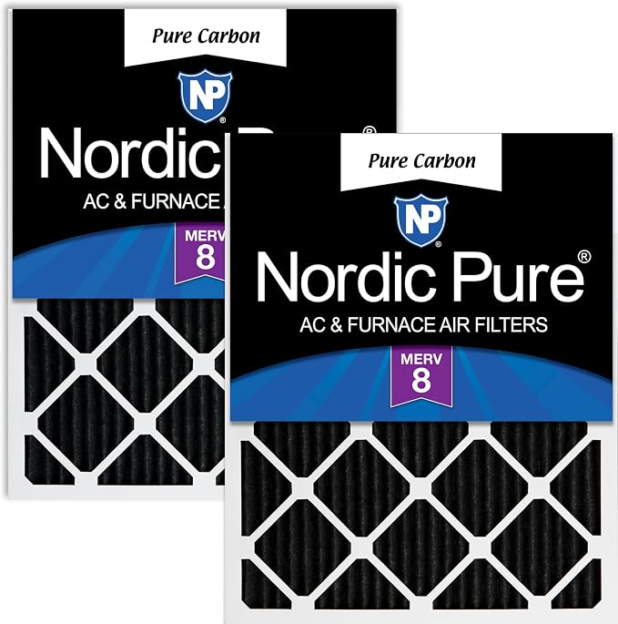Nordic Pure 14x30x1 Pure Carbon Pleated Odor Reduction Furnace Air Filters 2 by NordicPure