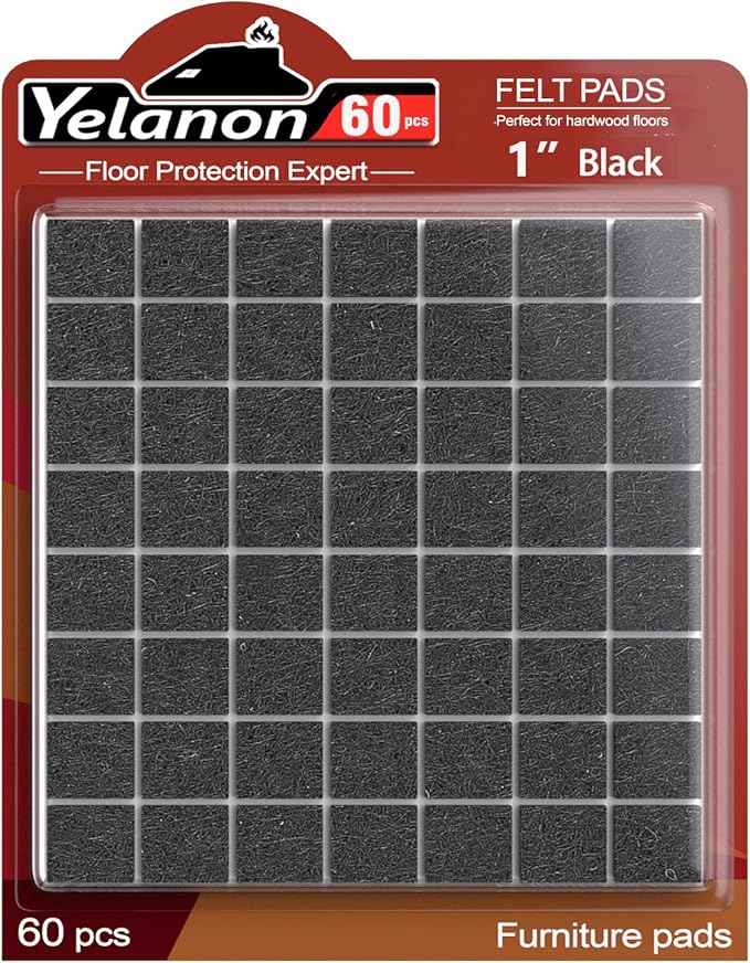Yelanon Felt Furniture Pads -60 Pcs Premium Felt Pads