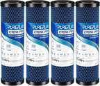 1 Micron 2.5" x 10" Whole House CTO Carbon Water Filter Cartridge Replacement by PUREPLUS