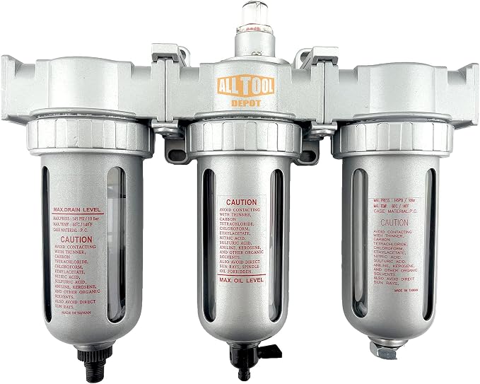 1/2" NPT MID FLOW 3 Stages Filter Coalescing Desiccant Dryer System by AllToolDepot