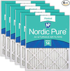 Nordic Pure 14x30x1 Pleated MERV 14 Air Filters 6 Pack by NordicPure