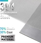 304 Stainless Steel Mesh Window Screen Roll, 35IN x 16FT Silver Metal Window - Image 2