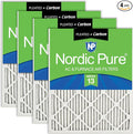 Nordic Pure 20x25x1 Pleated Air Filters MERV 13 Plus Carbon 4 Pack by NordicPure