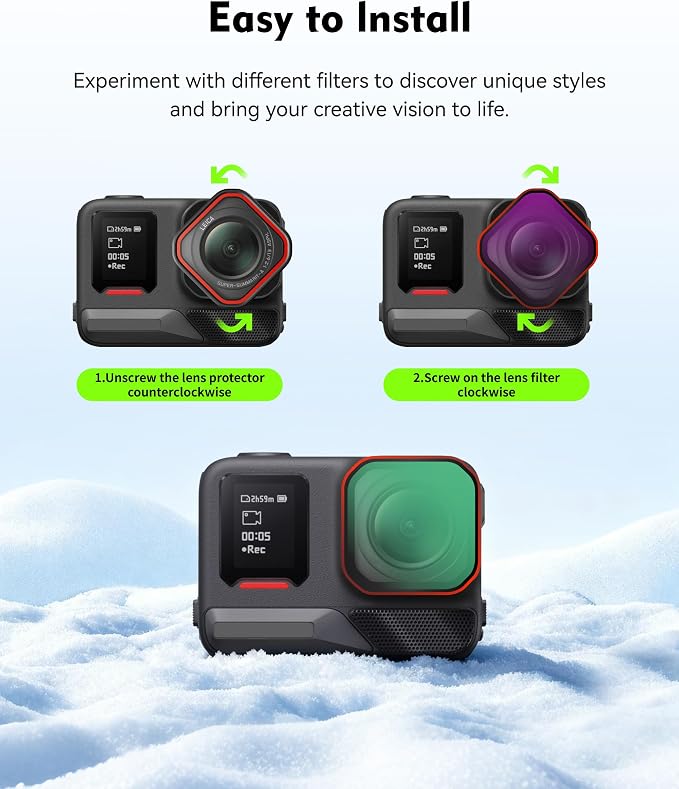 Black Mist 1/4 Filter for Insta360 Ace Pro2, Cinematic Diffusion Filter - Image 6