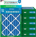 Filterbuy 20x30x4 Air Filter MERV 13 Optimal Smoke & Allergy Defense, by Filterbuy