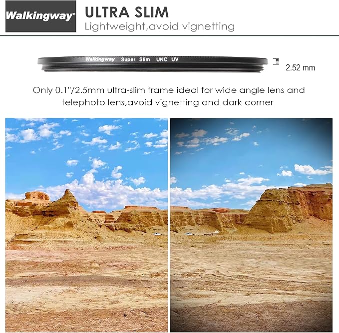 Walking Way 62mm UV Protection Filter Ultra Slim MCUV HD Optical Glass Filter - Image 2