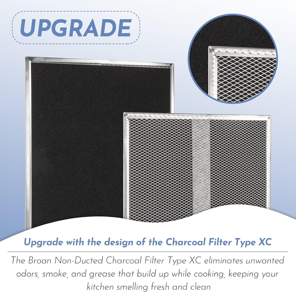 HPF30 Charcoal Filter with Mounting Clips for Broan Range Hood