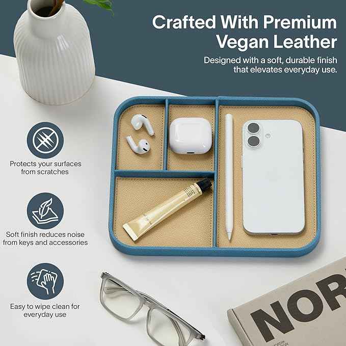 Nordik Leather Valet Tray