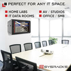 Sysracks 9U Wall Mount Server Rack Cabinet, 19” Locking Network Rack, 24” Deep - Image 8