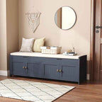 HOMEFORT 54.4" Shoe Bench with Lift Top Storage, Entryway Bench with Cushioned