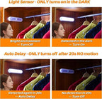 STAR-SPANGLED 3 Pack 7” Motion Sensor Lights Indoor Battery Operated, Stick on