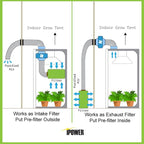 iPower GLFILT6M 6 Inch Air Carbon Filter Indoor Plants Grow Tent Odor Control - Image 7