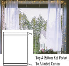 Patio Screen Mesh Outdoor Curtains Waterproof Sheer Lightweight Bug Netting - Image 6