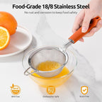 U-Taste Small Fine Mesh Strainer: 18/8 Stainless Steel 3.35in 30 Mesh Kitchen - Image 3