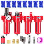 TAILONZ PNEUMATIC 0-150PSI 1/4 Inch NPT Red Industrial Grade 4 Stage Air Drying by TAILONZPNEUMATIC