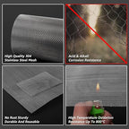 16x40 Inch Wire Mesh Roll, 20 Mesh Stainless Steel Mesh, Never Rust Sturdy - Image 3