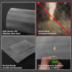 4 Pack 12x12 Inch Wire Mesh, 20 Mesh Stainless Steel Mesh, Never Rust Sturdy - Image 4