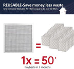 18x18x1 Air Filter, Washable & Reusable Aluminum AC/HVAC Furnace Electrostatic - Image 2