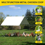 9.8X13.1x6.6FT, Large Walk in Chicken Run Pen Cage, Metal Coop Clearance - Image 5
