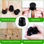 24 Pcs Silicone Chair Leg Floor Protectors