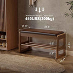 AQIMUELE Shoe Rack Bench, 2 Tiers Shoe Bench