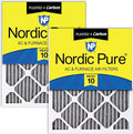 Nordic Pure 20x20x1 Furnace Air Filters MERV 10 Pleated Plus Carbon 2 Pack by NordicPure