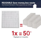20x20x4 Washable Electrostatic Air Filter, MERV 8 Aluminum AC/HVAC Furnace - Image 2