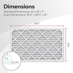 20x25x1 Air Filter by AIRx Filters MERV 11 Pleated Furnace Filter HVAC AC - Image 3
