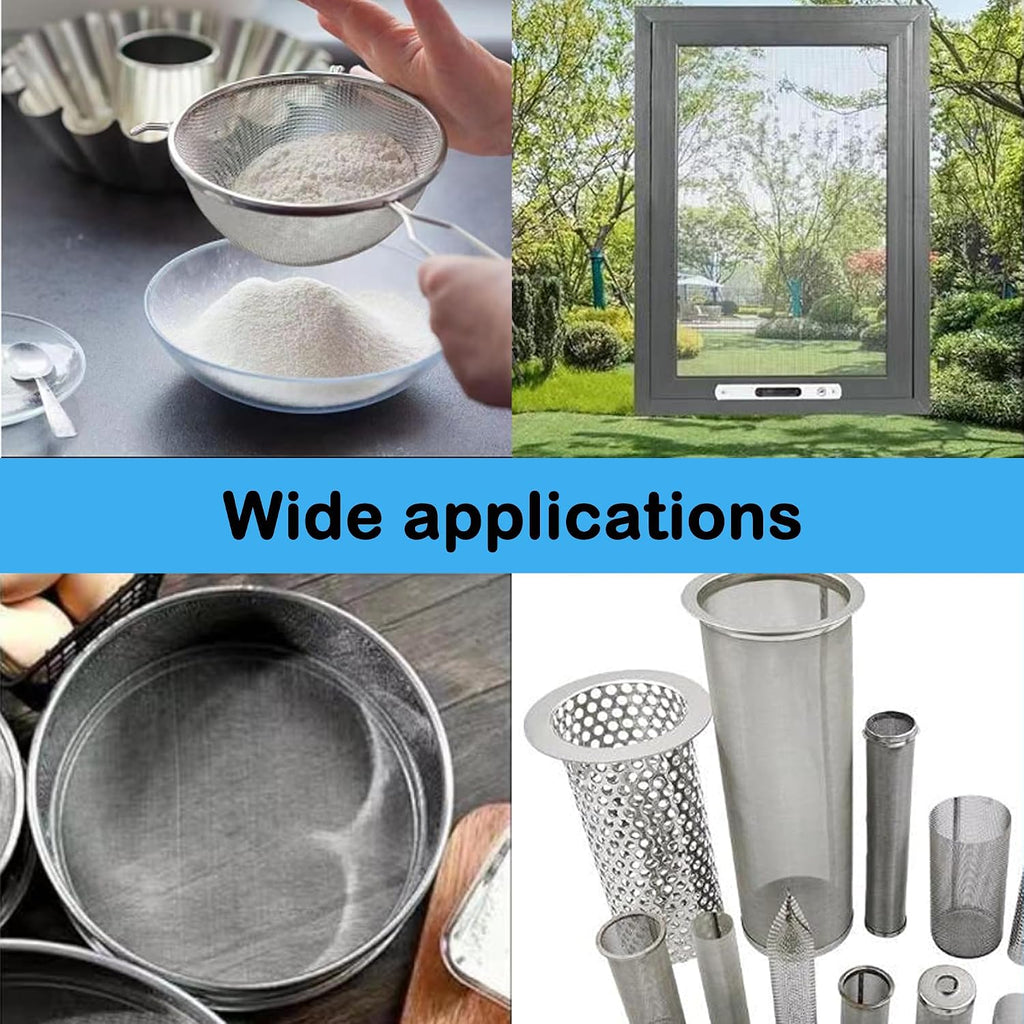 304 Stainless Steel Mesh Screen#20Mesh -Size:15.7"x47.2"(40x120cm)
