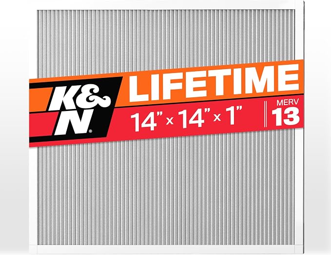 K&N 14X14X1 HVAC Furnace Air Filter, Lasts a Lifetime, Merv 13, the Last HVAC by KNEngineeringInc