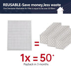20x25x5 Washable Electrostatic Air Filter, MERV 8 Aluminum AC/HVAC Furnace - Image 2