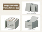 3 Pack Fabric Storage Bins for Shelves | 11.5x8.75x6.5in Closet Storage Baskets - Image 6