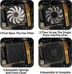 6Pcs 80mm Cooling Fan Filter, Plastic Dustproof Mesh Cover - Image 6