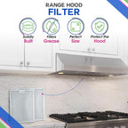 Bagean Stove Hood Vent Filter 11.81" x 16.25" BPPFA30 Compatible - Image 2