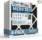 BNX TruFilter 14x14x1 MERV 12 Odor Defense AC Furnace Air Filter by BNX